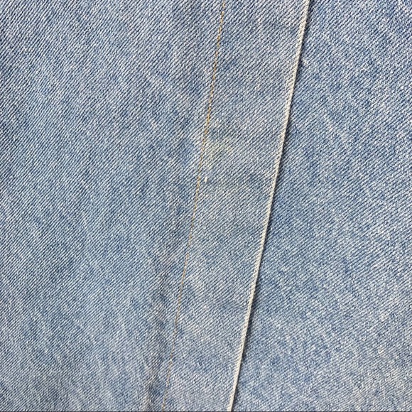 Vivaldi Jeanswear Vintage 90's Denim Wrap Side Slit Midi Skirt Size 12 - Picture 9 of 13